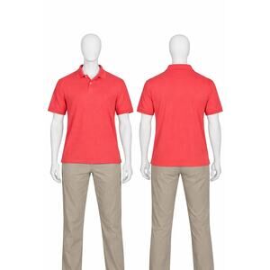 Levi’s Coral Red Polo Shirt Men’s Large Short Sleeve Cotton Blend y2k vtg